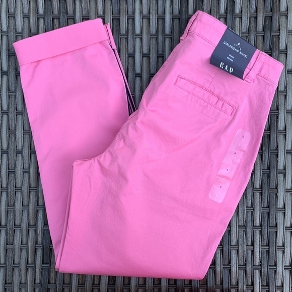 Gap Girlfriend Khaki - French Pink with Navy Side Stripes - Picture 8 of 16